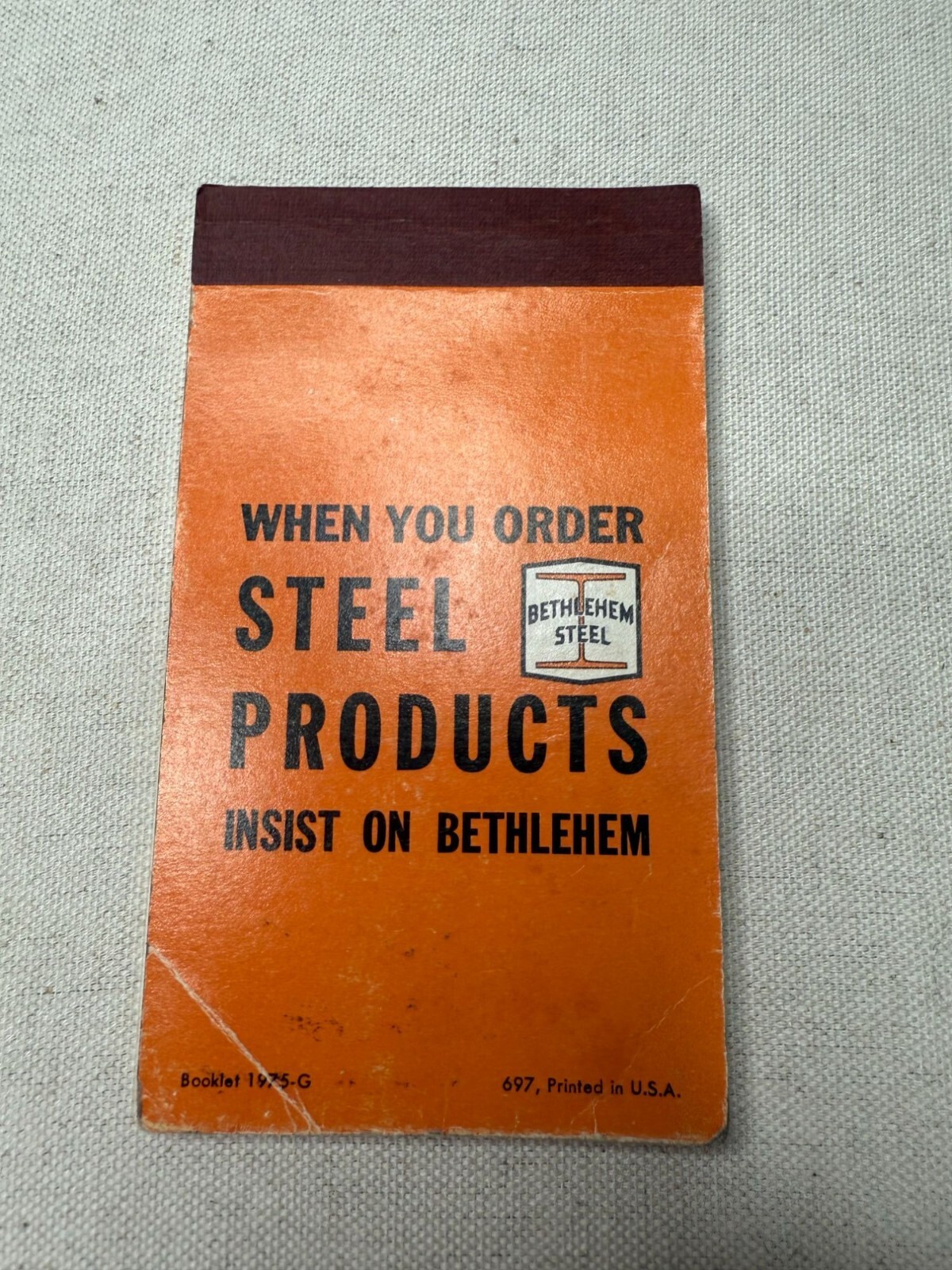 Vintage Bethlehem Steel Promotional Booklet 11-55-G Brown Steel Service Center