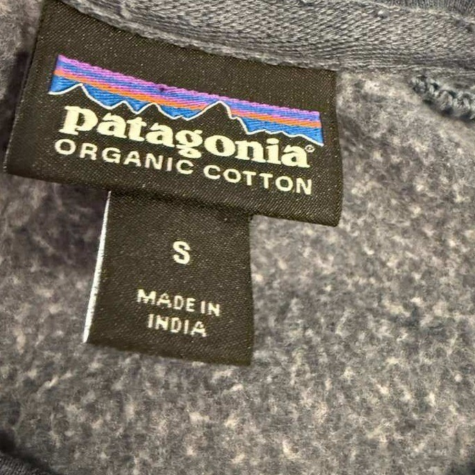 Patagonia Organic Cotton Long Sleeve Crewneck Pullover Shirt Men's Blue