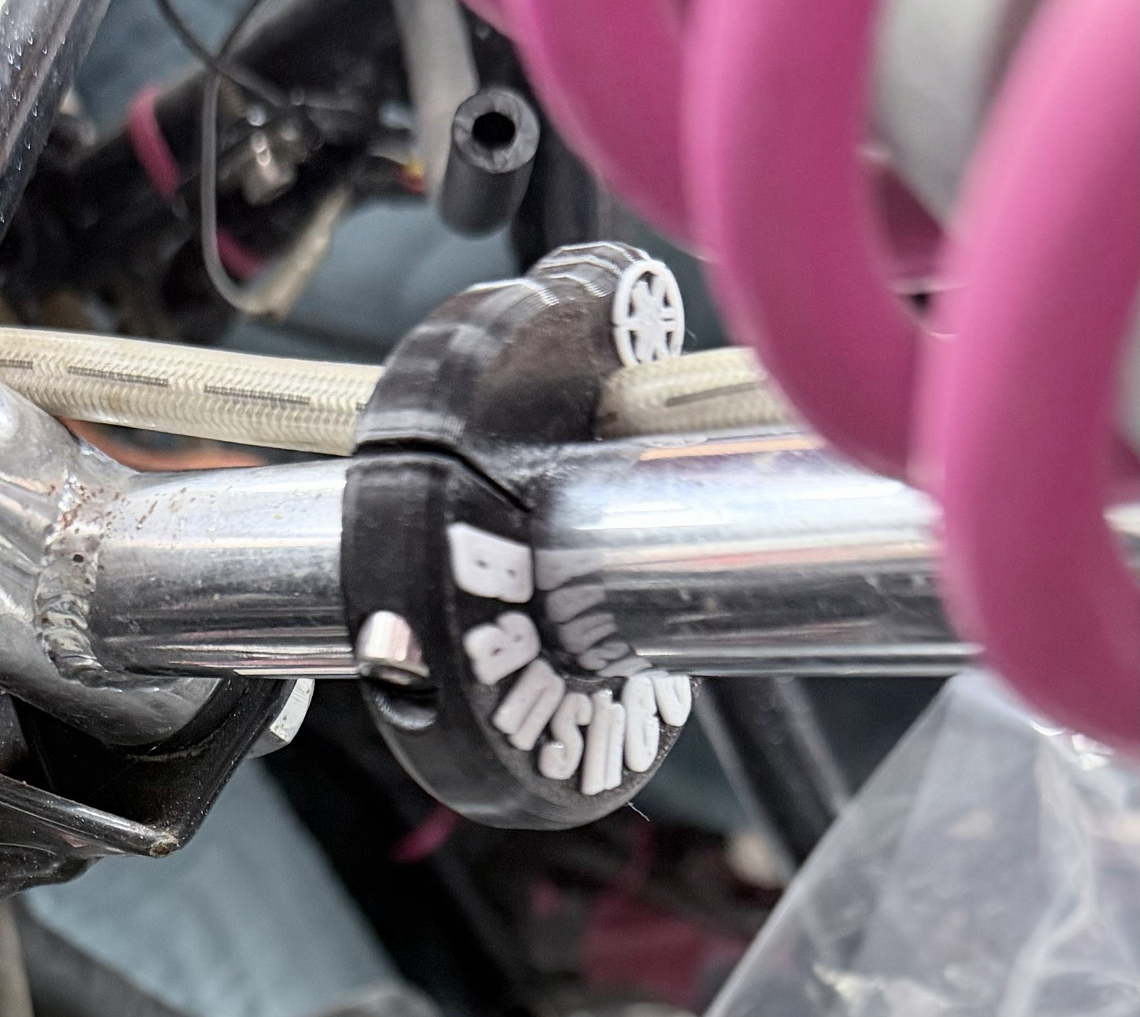 YAMAHA BANSHEE FRONT A-ARM BRAKE 1/4" LINE CLAMP 1987-06 3/4" ID PRO RACING NEW!