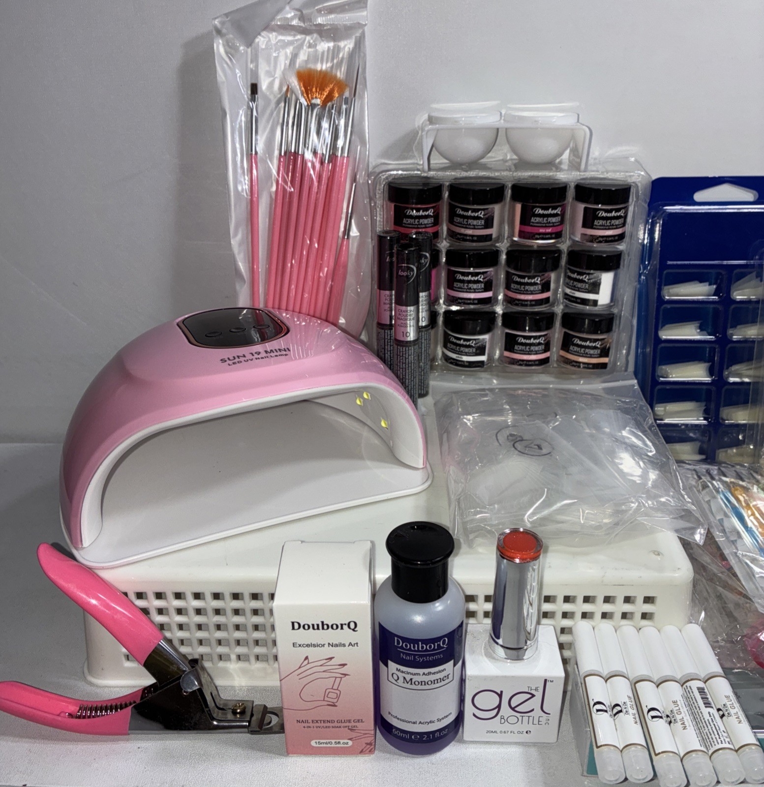 Bundle Of Acrylic Nails, Powders, Glue & More