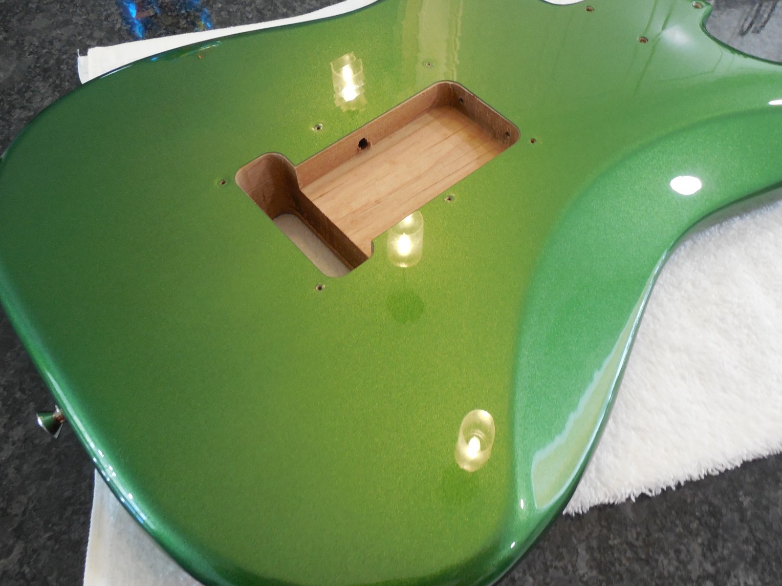 Fender Stratocaster Harvest Green MIM Body Plus Extras Loaded pickguard. #READ#