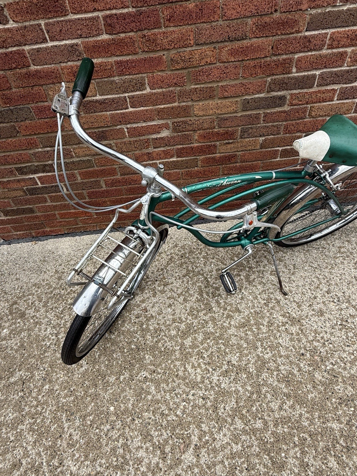 Vintage 1955 3-Speed Schwinn Corvette Bicycle Green Super Nice Refurbished Look