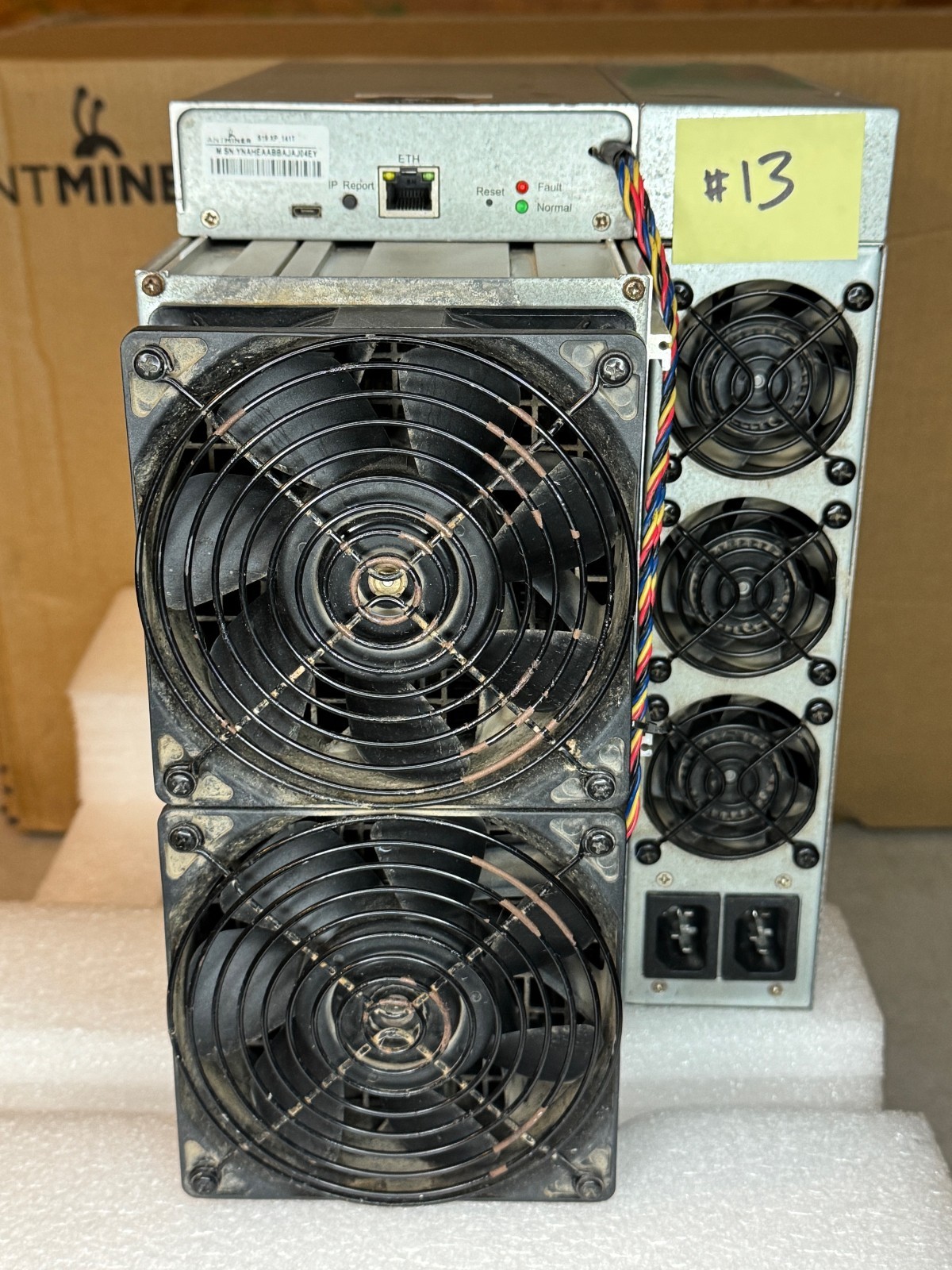 Bitmain Antminer S19 XP 141TH ASIC MINER FOR PARTS OR REPAIR - CB/PSU/FANS GOOD!