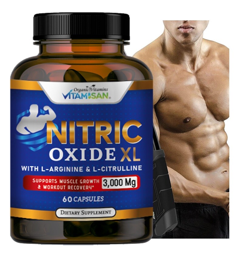 Nitric Oxide Booster L-Arginine, L-Citrulline 3000mg 120 Caps HIGHEST POTENCY