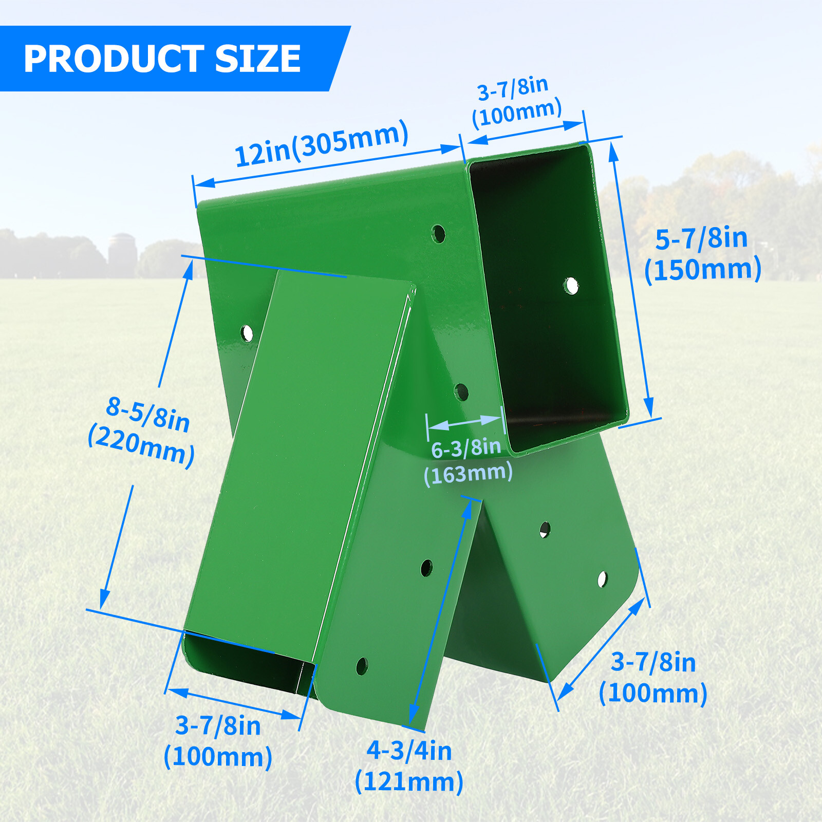 Brand New Pair 1-2-3 A-Frame Swing Set Brackets Complete Set 2 Brackets Green