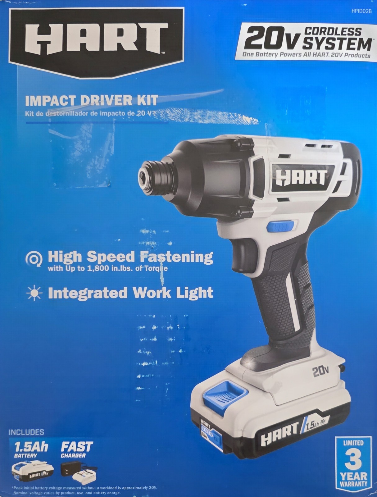 HART 20v Cordless Impact 1/4 Driver Drill - HPID02 - Tool Only