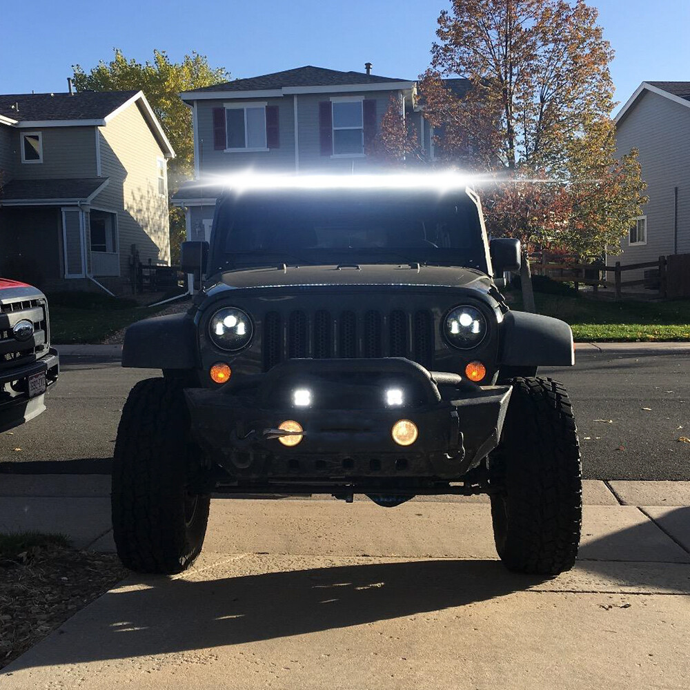 7"14”20"26"32" Inch Dual Row LED Light Bar Flood Spot Combo 4WD Truck SUV ATV 24