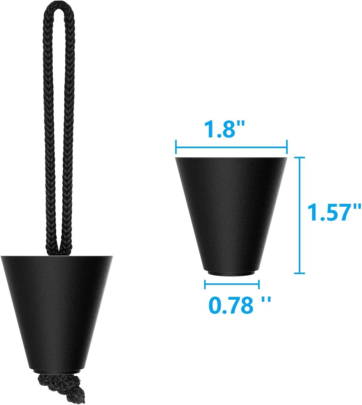 8 PCS Kayak Scupper Plugs Universal Kayak Plugs Kayak Drain Plugs with Lanyard