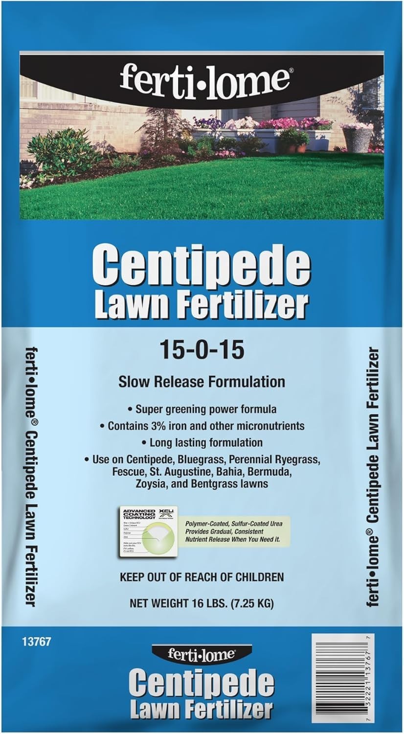 Fertilome Centipede Lawn Fertilizer 15-0-15 16 Lb  4000 SQ ft