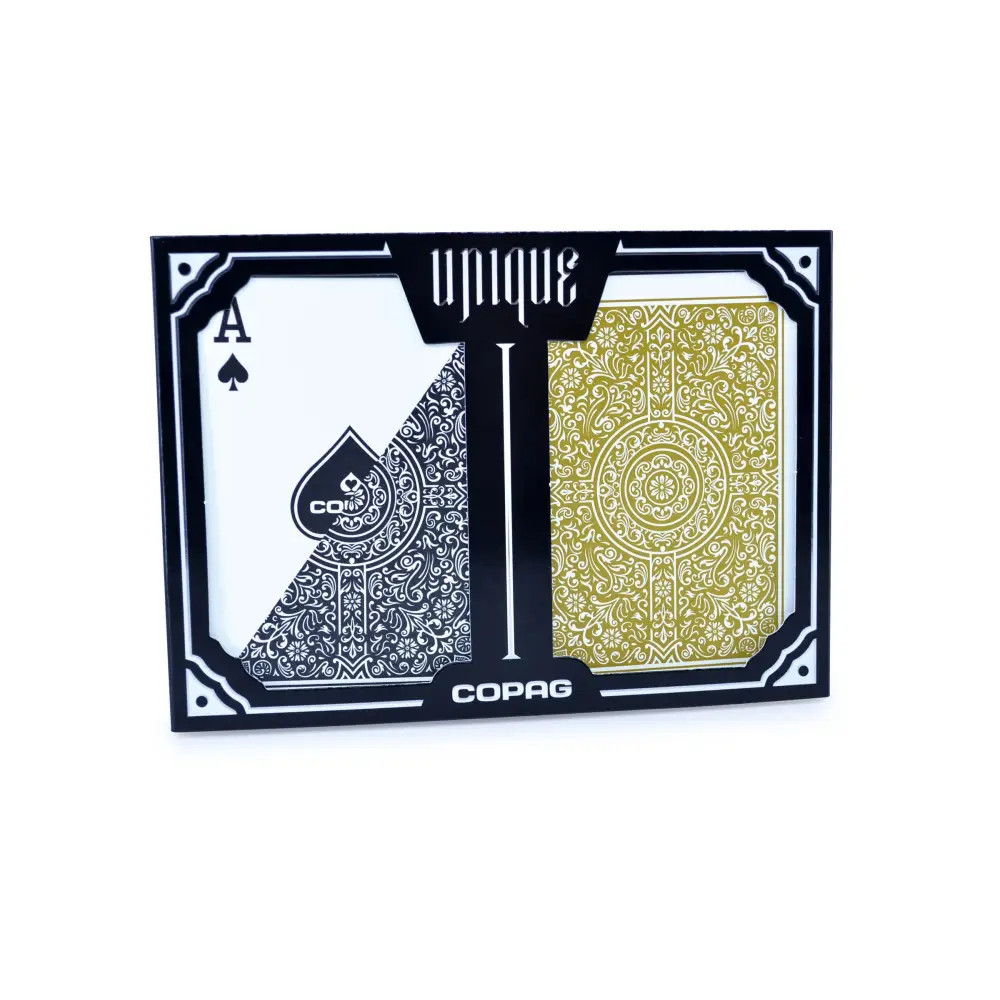 COPAG UNIQUE - Black / Gold - Regular Index - Poker