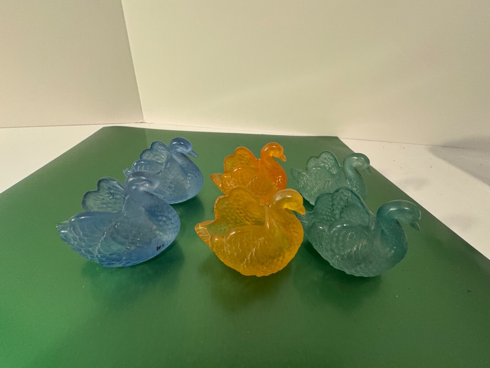 Lot of 6 Vintage Swan Salt Cellar Toothpick Holder Trinket Dish