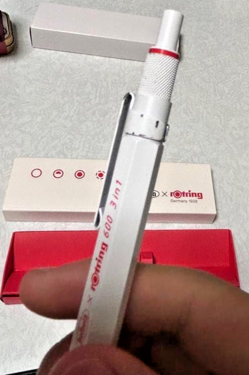 Rotring Holbein Collaboration 600 3 in 1 Multi Pen Permanent White Limited USED