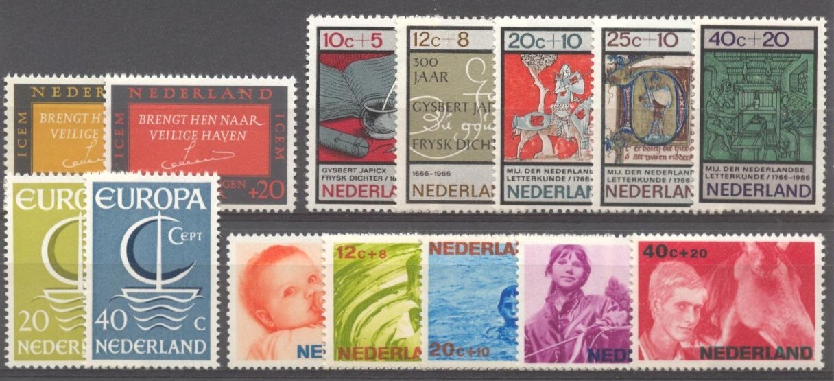 NL - NETHERLANDS 1960-1969 MNH 10 complete year sets