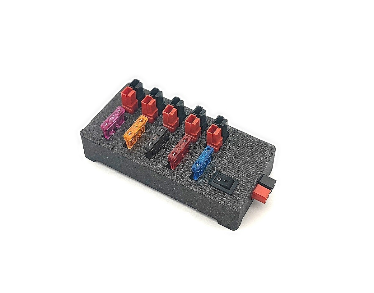 6 way Fused DC power splitter distribution fits Anderson Powerpole connector