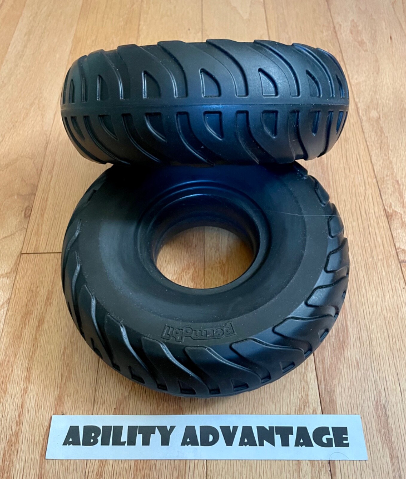 2 NEW PERMOBIL AGGRESSIVE SOLID CASTER TIRES for F3, F5, M5, 210 x 65 (2.50-3).