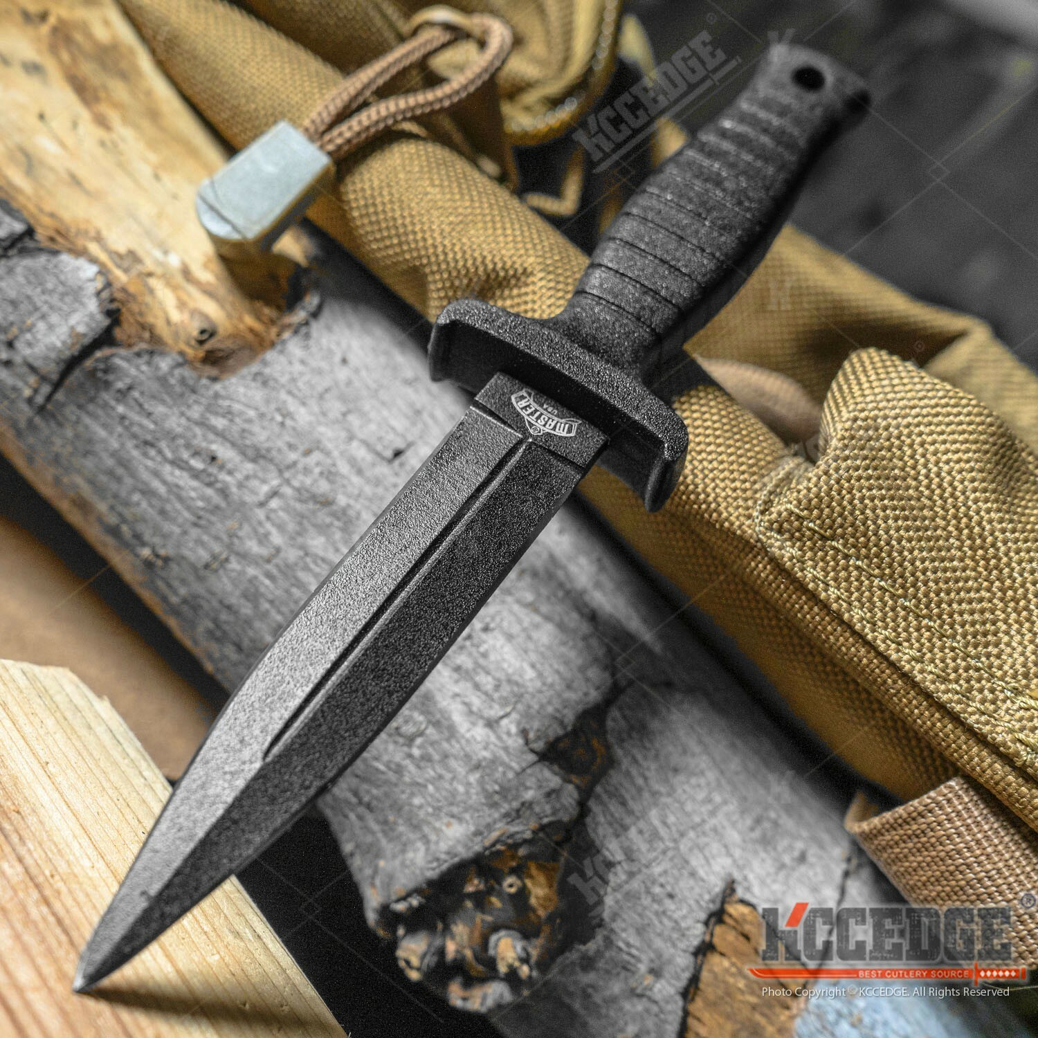 7" Emergency Knife W/ Fire Starter In Sheath Camping Knife Fixed Blade Knife