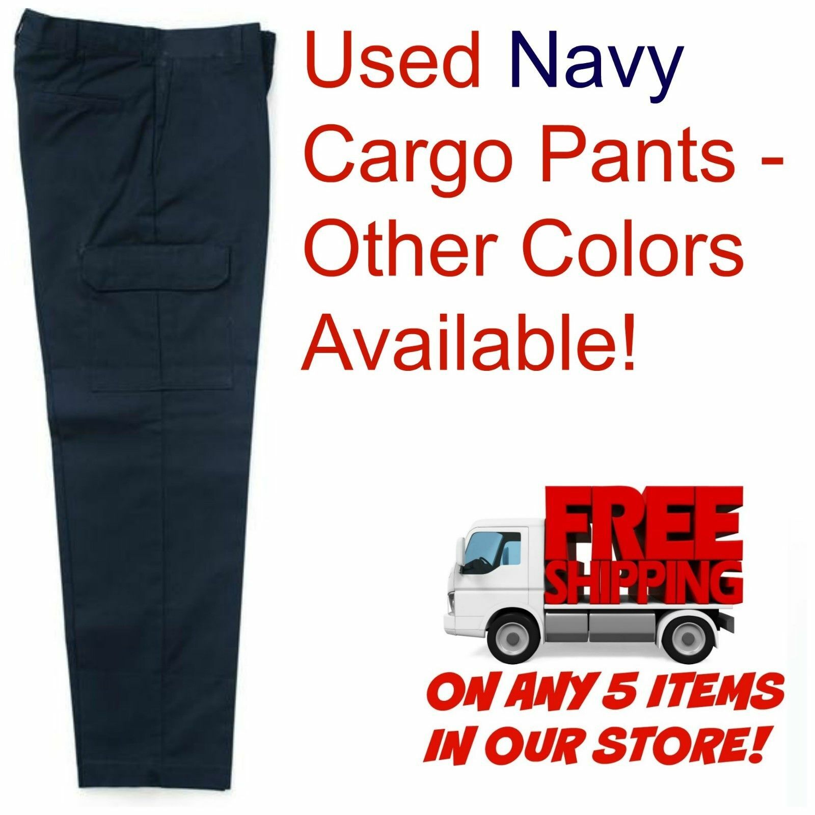 Used Uniform Work Pants Cargo Cintas Redkap Unifirst G&K Dickies and others NAVY