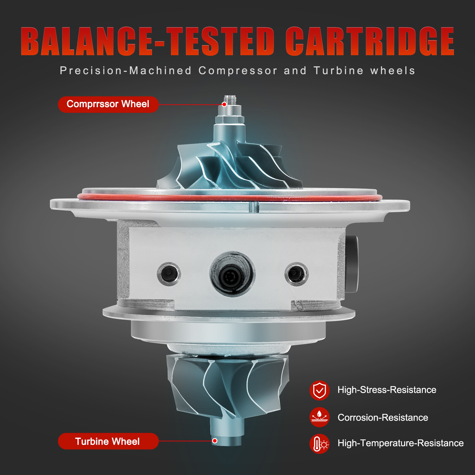Turbo Turbocharger Kit for Chevy Cruze Sonic Trax Buick Encore L4 1.4L 55565353