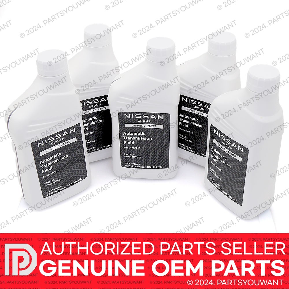 5 PACK GENUINE Nissan OEM Matic-S ATF Automatic Transmission Fluid 999MP-MAT00S