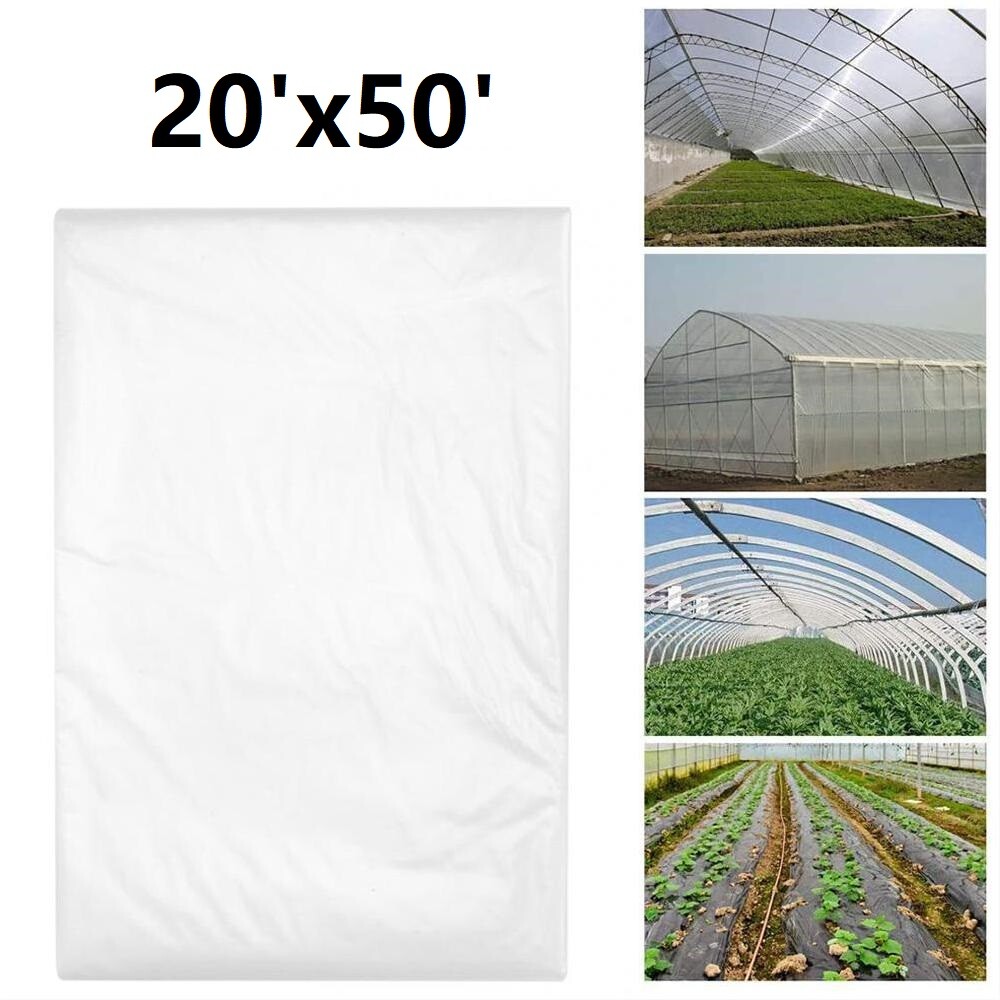 6 mil Clear Greenhouse Plastic Film Sheeting UV Resistant Cover