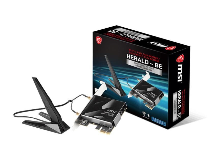 MSI HERALD-BE Wi-Fi 7 MAX Wireless bluetooth 5.4 QCNCM865 for AMD & Intel