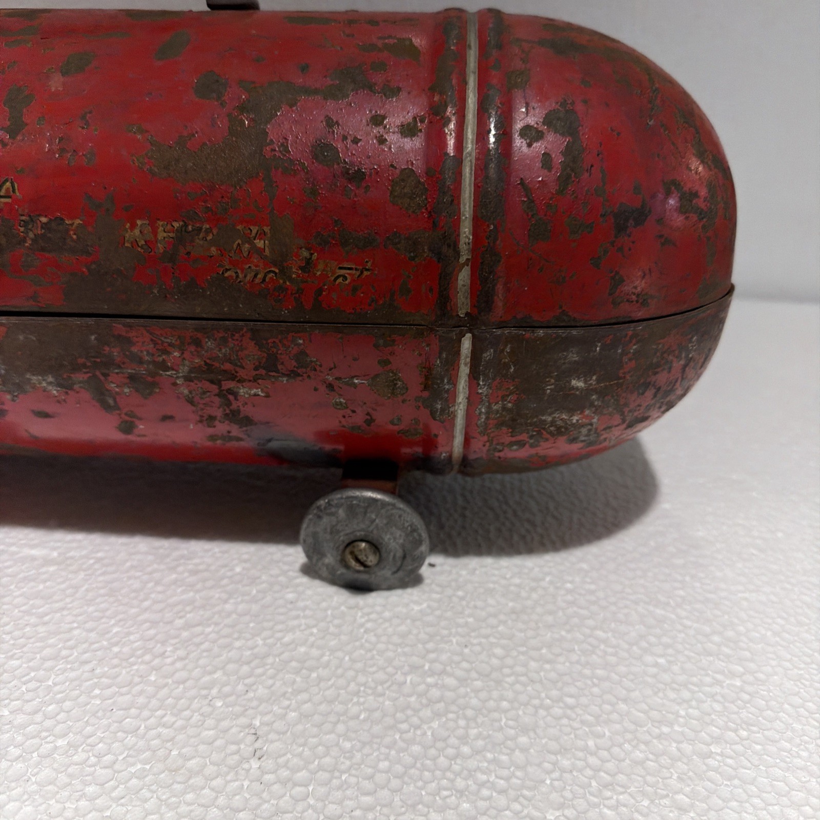 Vintage Blackhawk Torpedo Tool Box Garage Tools Hot Rod Red Rocket Style 1950's