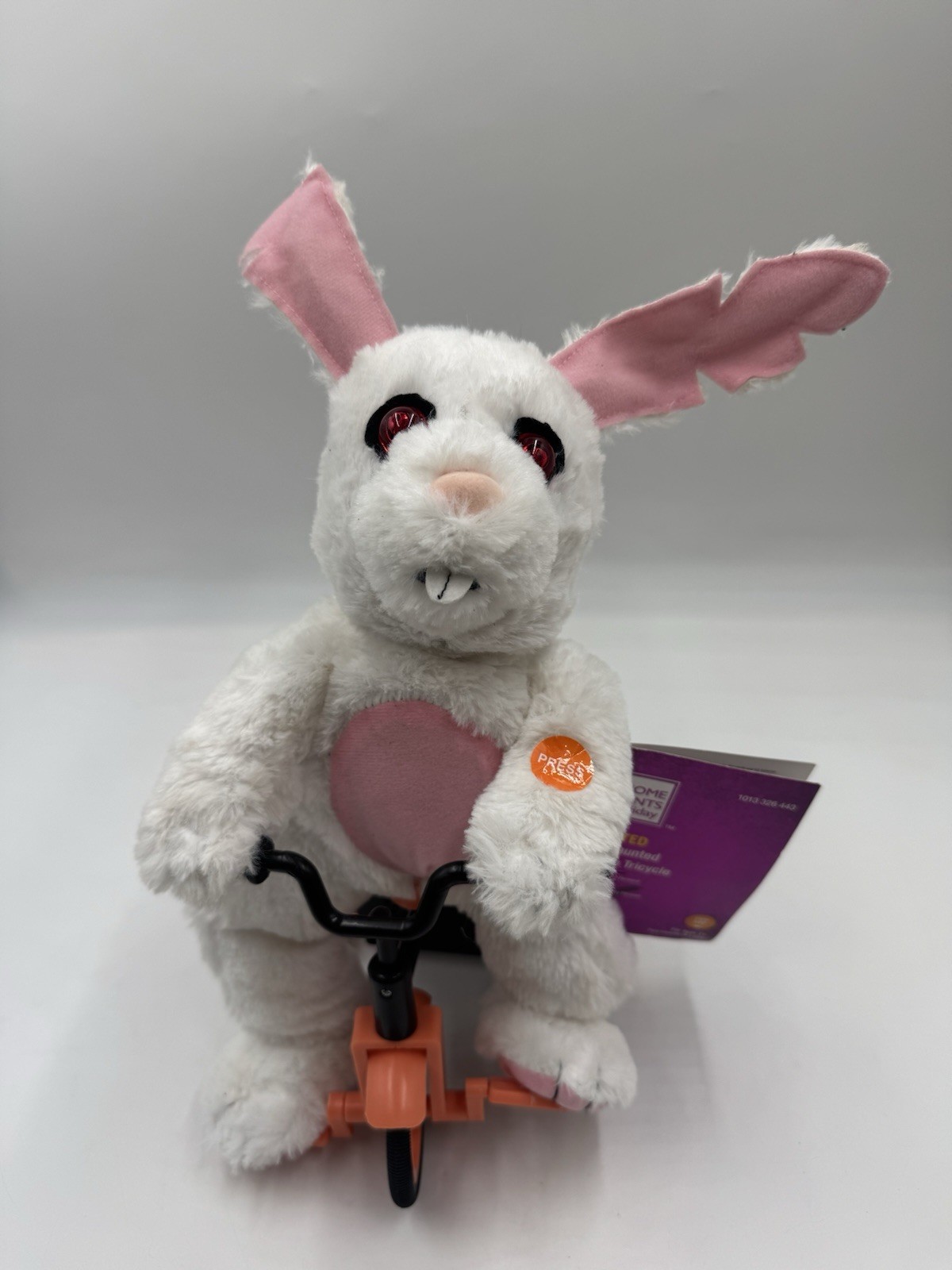 NEW - Animated LED Haunted Talking Spooky Rabbit On Tricycle New With Tags