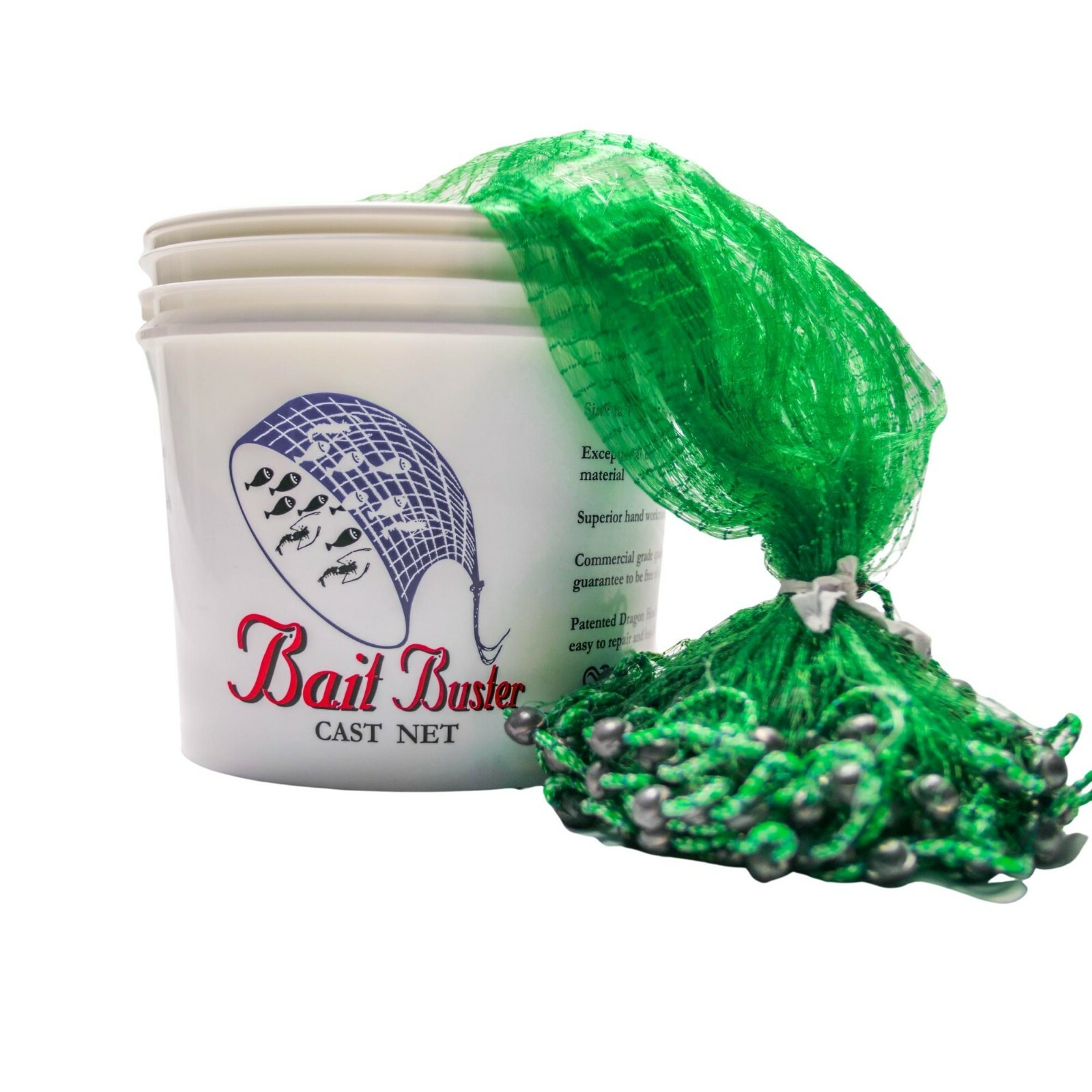 Bait Buster Cast Net - 3/8" Sq. Bait Mesh (1.5lb/ft)