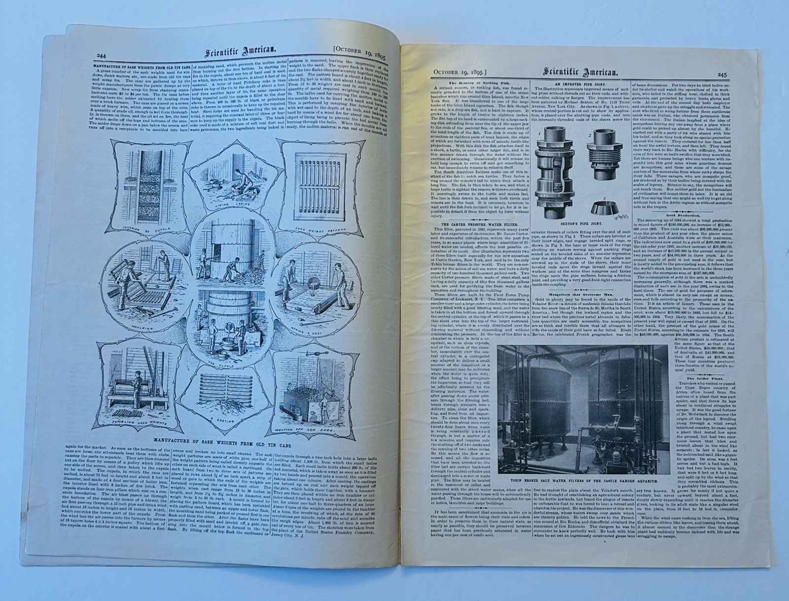 Scientific American, October 19, 1895. Complete Original Issue in good condition