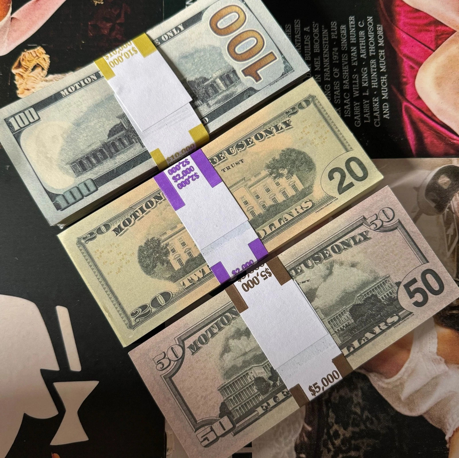 New Money Props Toy Play Fake Bills f\ Video Learning Education Toys10/20/50/100