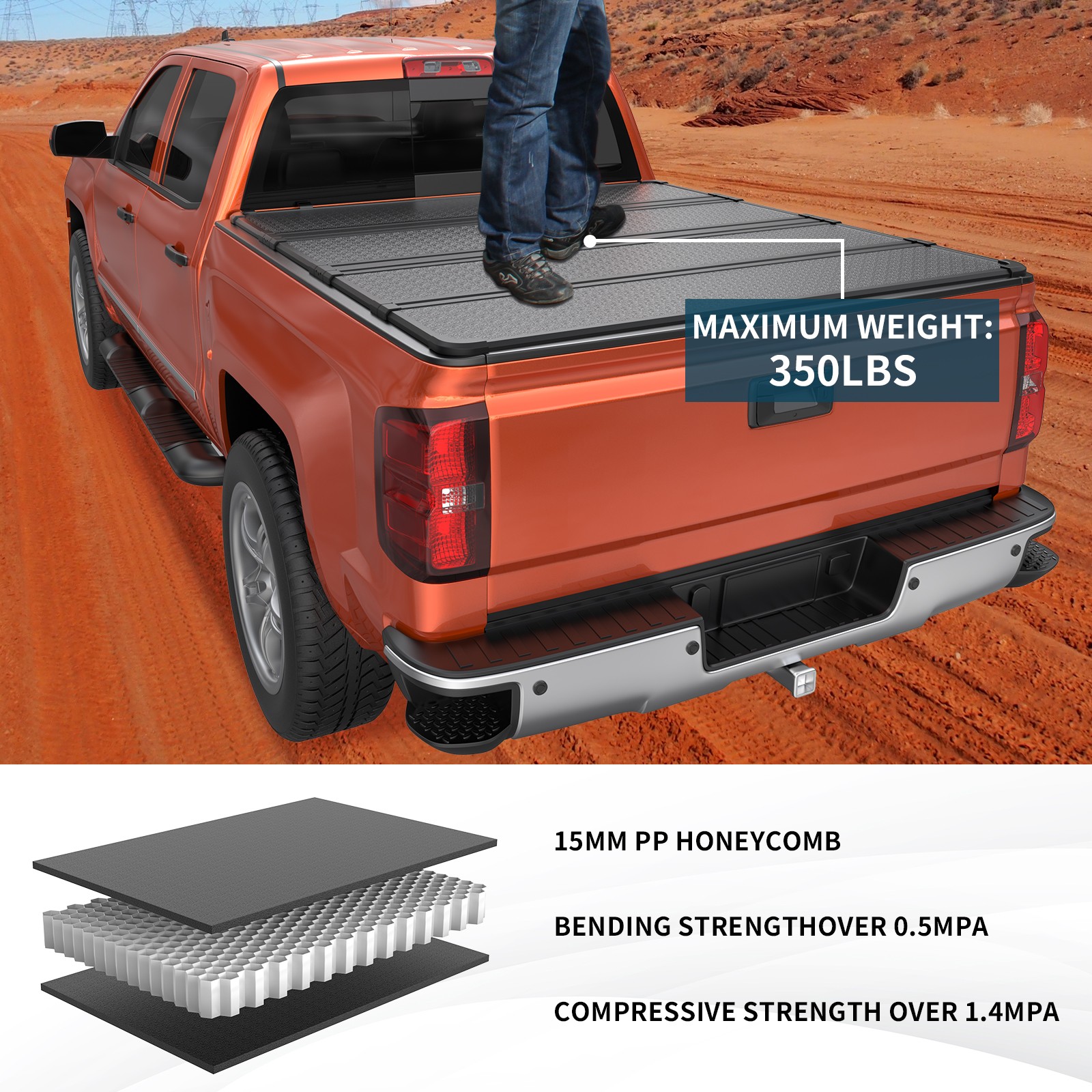 5.7 /5.8FT 4-Fold Hard Tonneau Cover For 2009-2025 Ram 1500 Truck Bed Waterproof