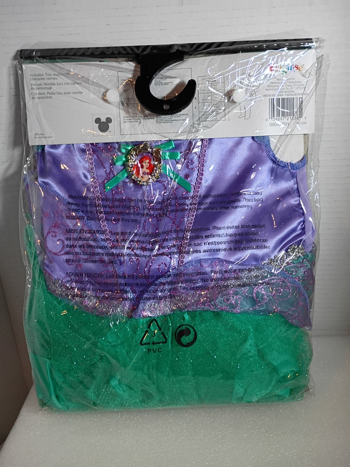 Ariel Infant Costume Disney Baby Princess Halloween Tutu Dress 12-18M