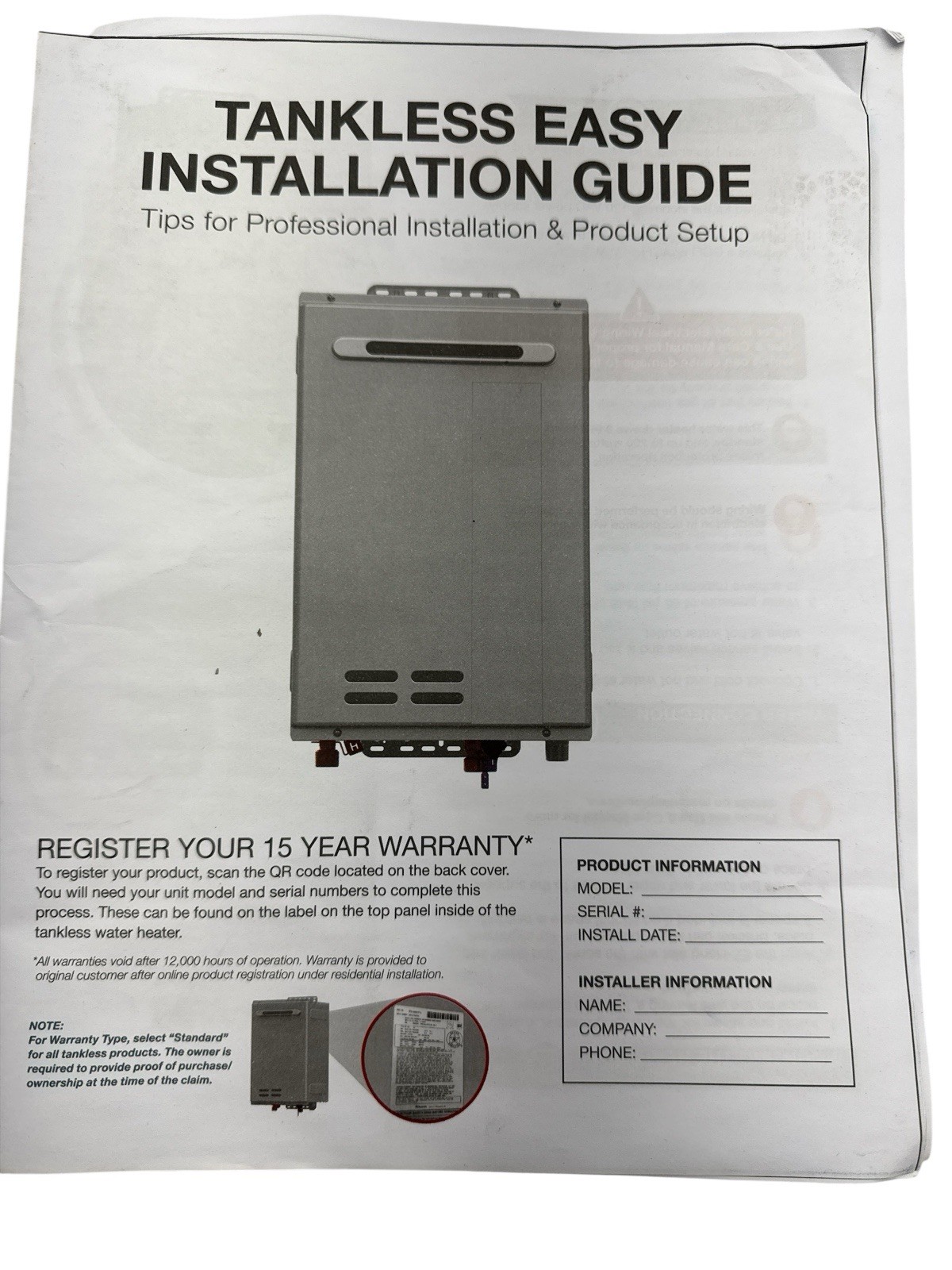 Rheem 160,000 BTU Outdoor Liquid Propane Tankless Water Heater ECO160XLP-3 (OB)