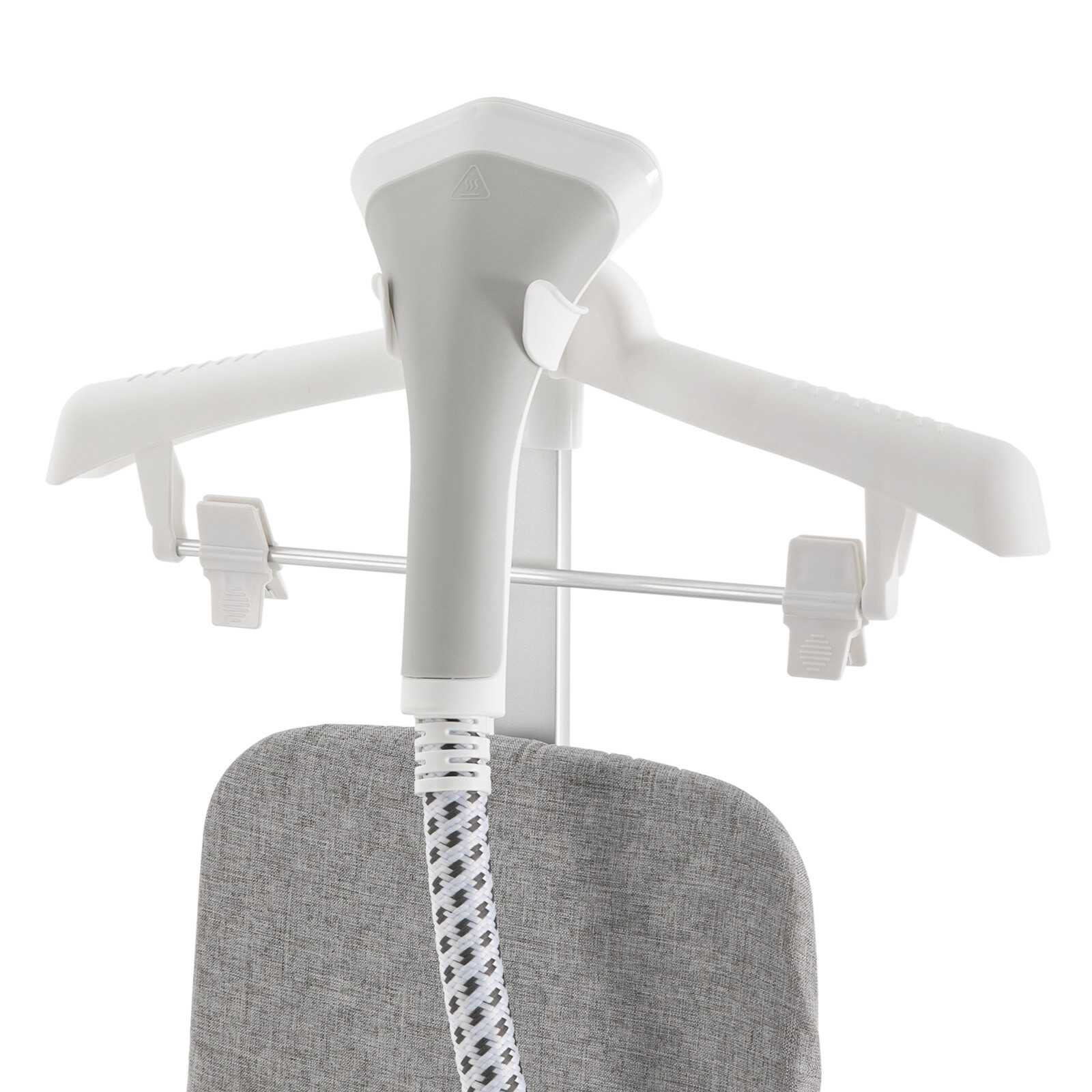 1350W White Professional Standing Garment Steamer w/Ironing Board&Garment Hanger