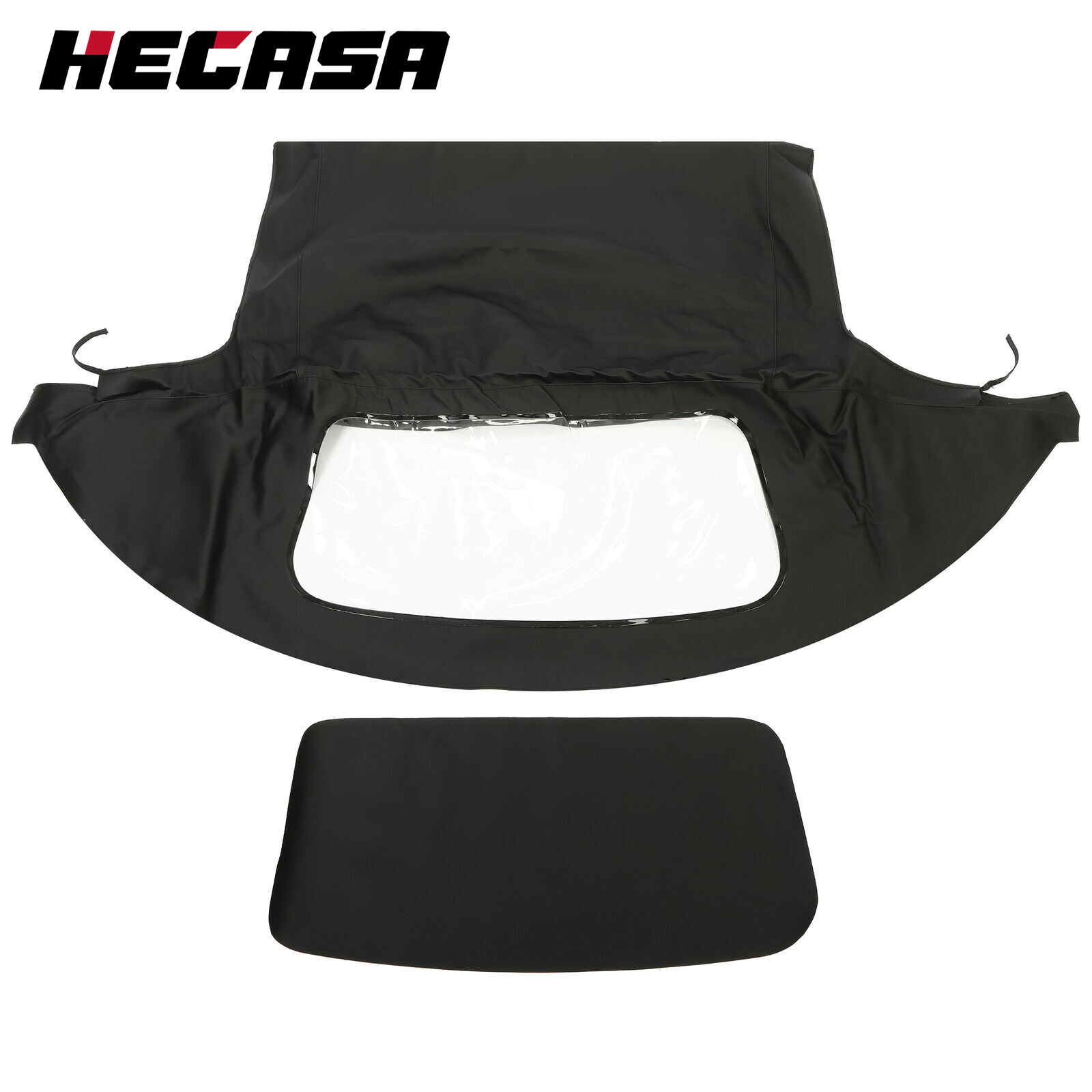For Mazda Miata 1990-2005 Soft Top Convertible Window Black & Clear Cabrio