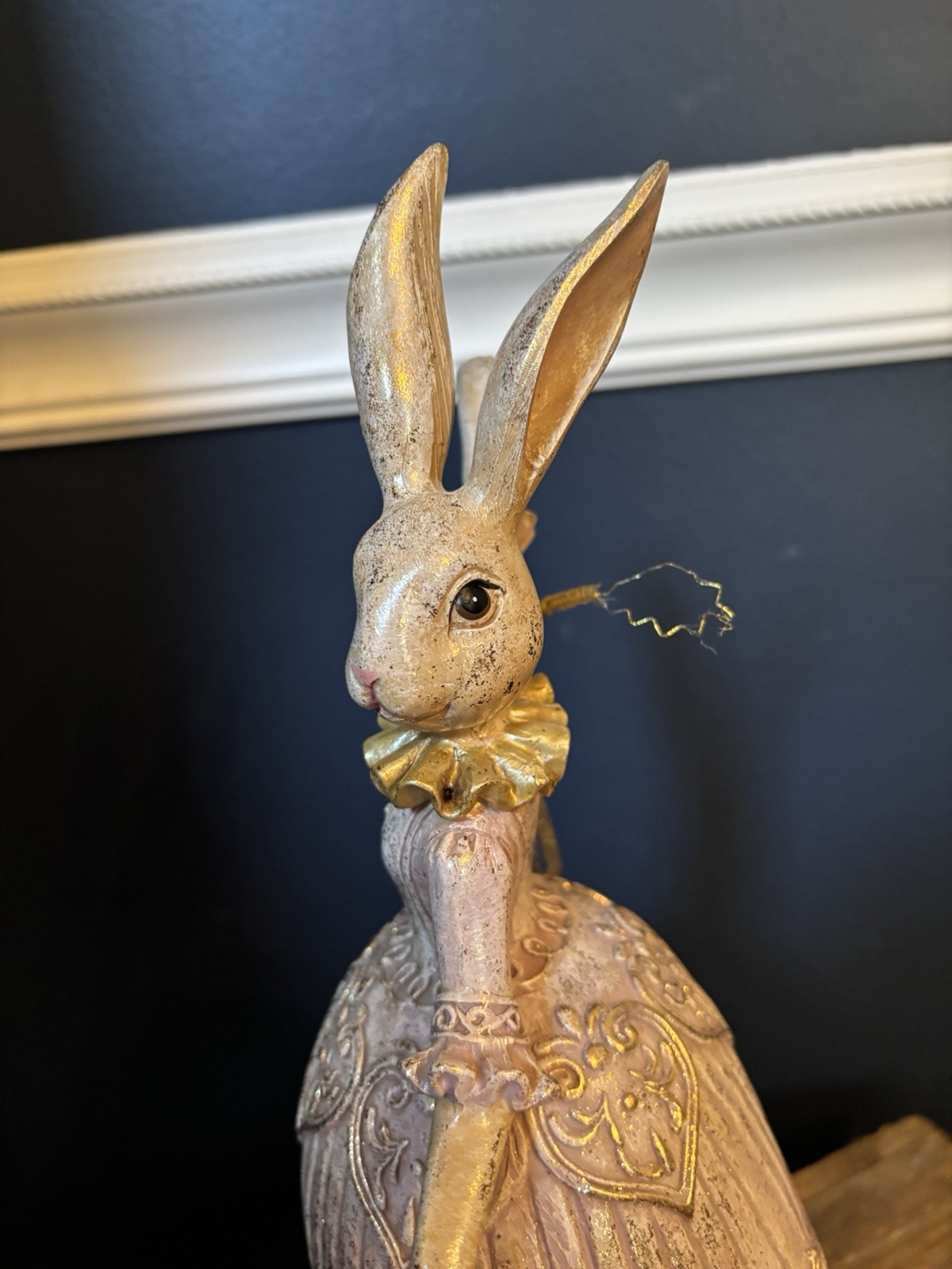 Jolie Fleur Easter Bunny 14” Figure Lavender Dress Dancing Ballerina