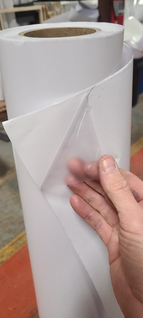 3.0 mil Matte Clear Vinyl Cold Pressure-Sensitive Laminate Self-Adhesive UV 4-YR