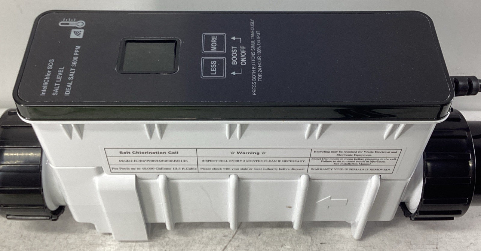 Salt Water Pool Chlorinator System Inline Salt Chlorine Generator w/ Flow Switch