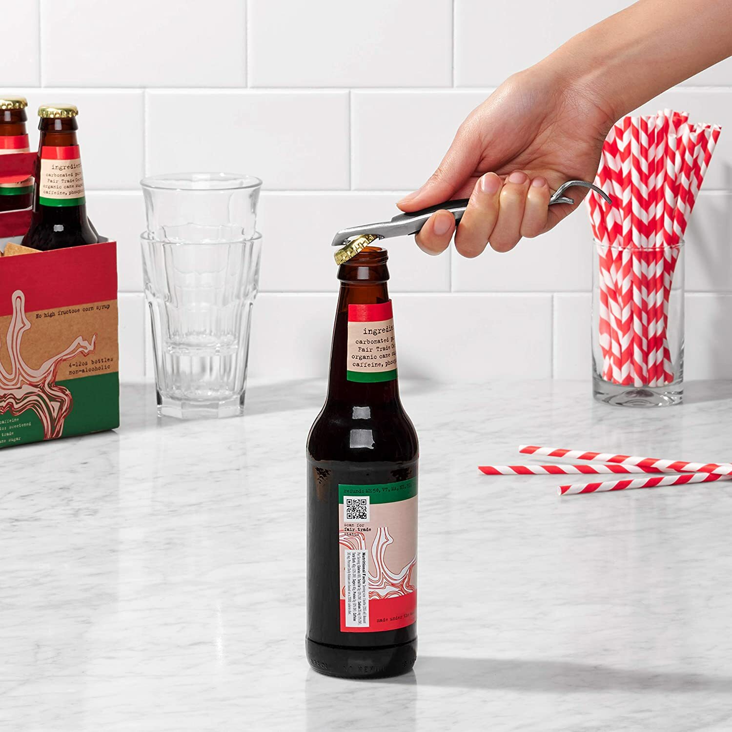 OXO Steel Bottle/Beer Opener Stainless Steel -Dishwasher Safe - Comfortable Grip