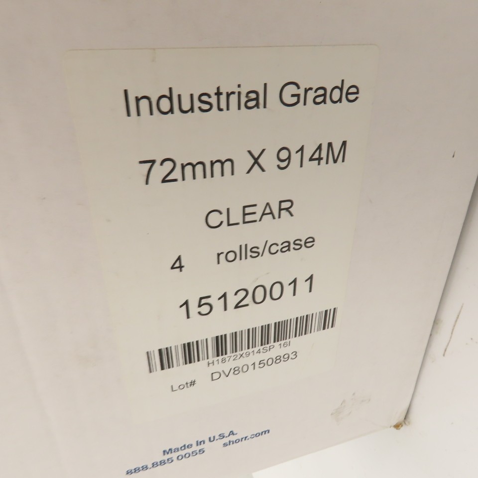 ShorrExpress 15120011 Carton Sealing Tape 72mm Clear Mixed Lot/11 Partial Rolls