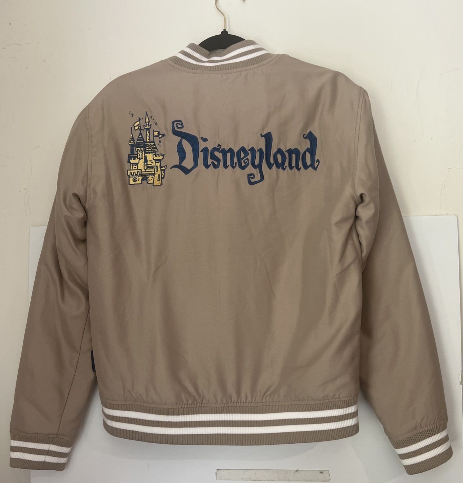 Disneyland Disney Parks Vault Collection 70 Letterman Style Jacket Tan Unisex XS