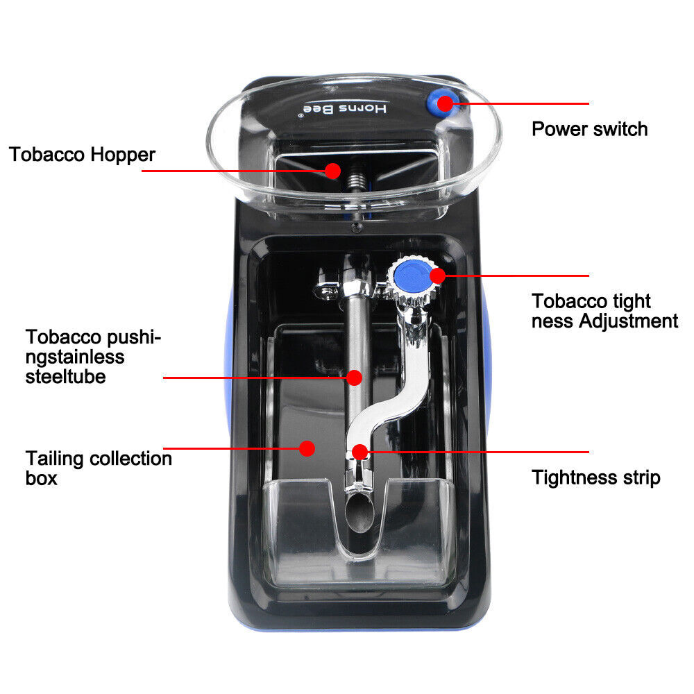 Cigarette Rolling Machine, Automatic Roller, Electric Mini Tobacco Injector NEW