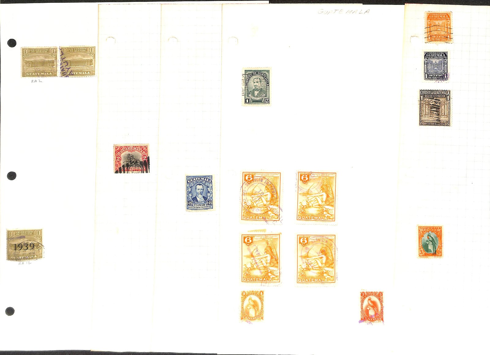 Guatemala Stamp Collection on 40 Minkus Pages, 1871-1991 (BJ)