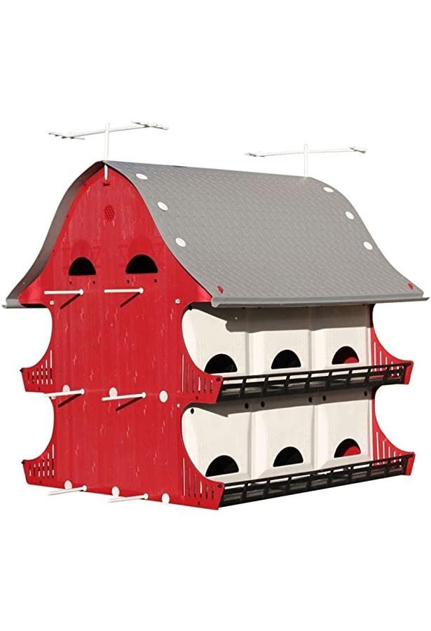 S&K Purple Martin Barn House , 16 Room, Pole Mount,Starling Resistant