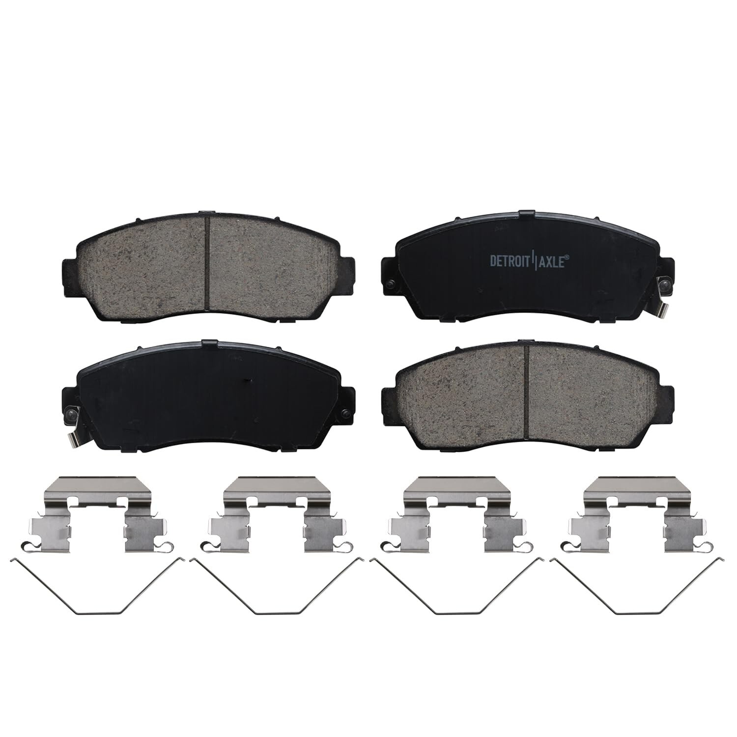 Front and Rear Ceramic Brake Pads with Hardware for 2011 - 2017 Honda Odyssey
