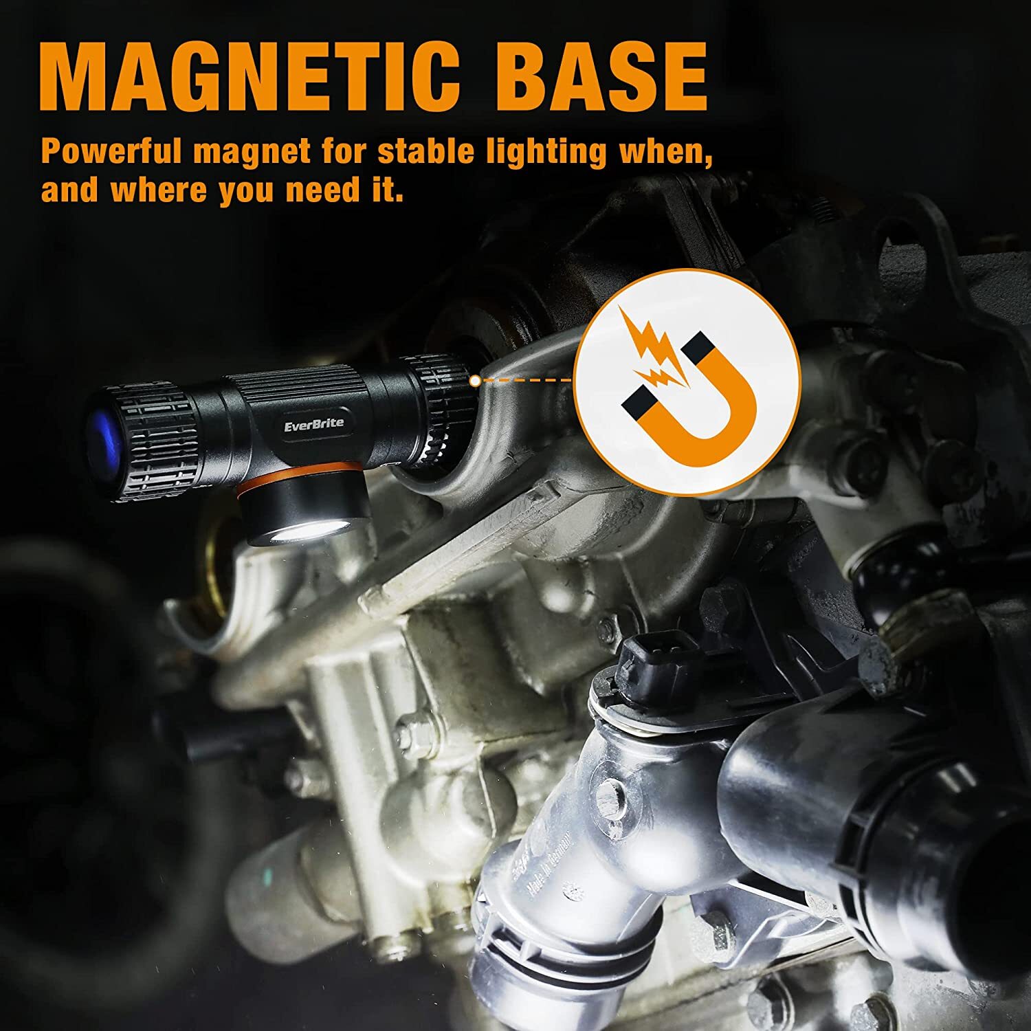 EverBrite Rechargeable Headlamp 1000 Lumen LED USB-C 5 Light Modes Magnetic Base