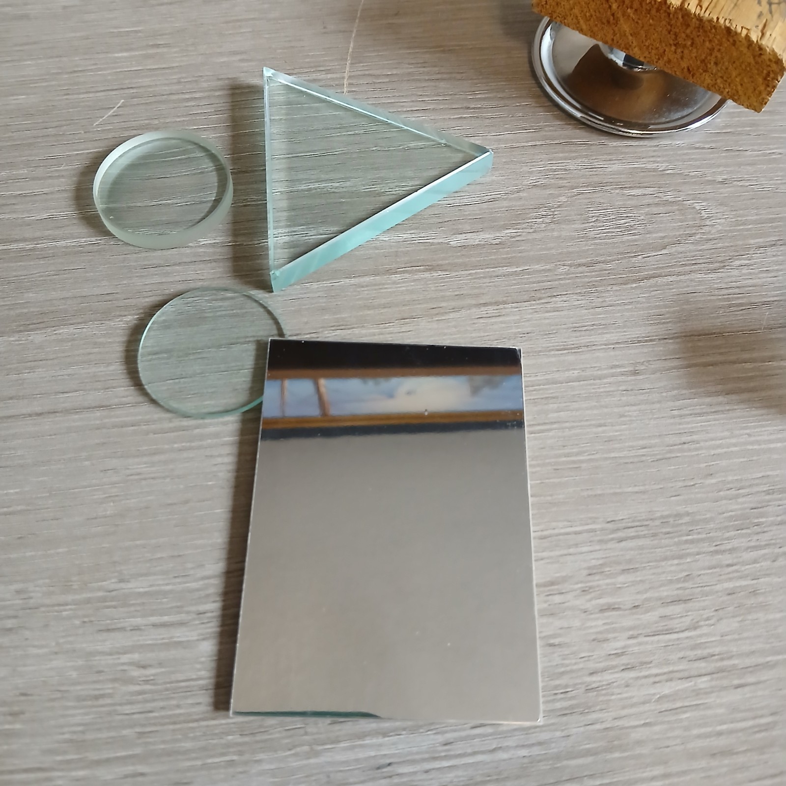 Vintage Science Optic Light 8 Piece Kit Mirror Lenses Prism Reflect