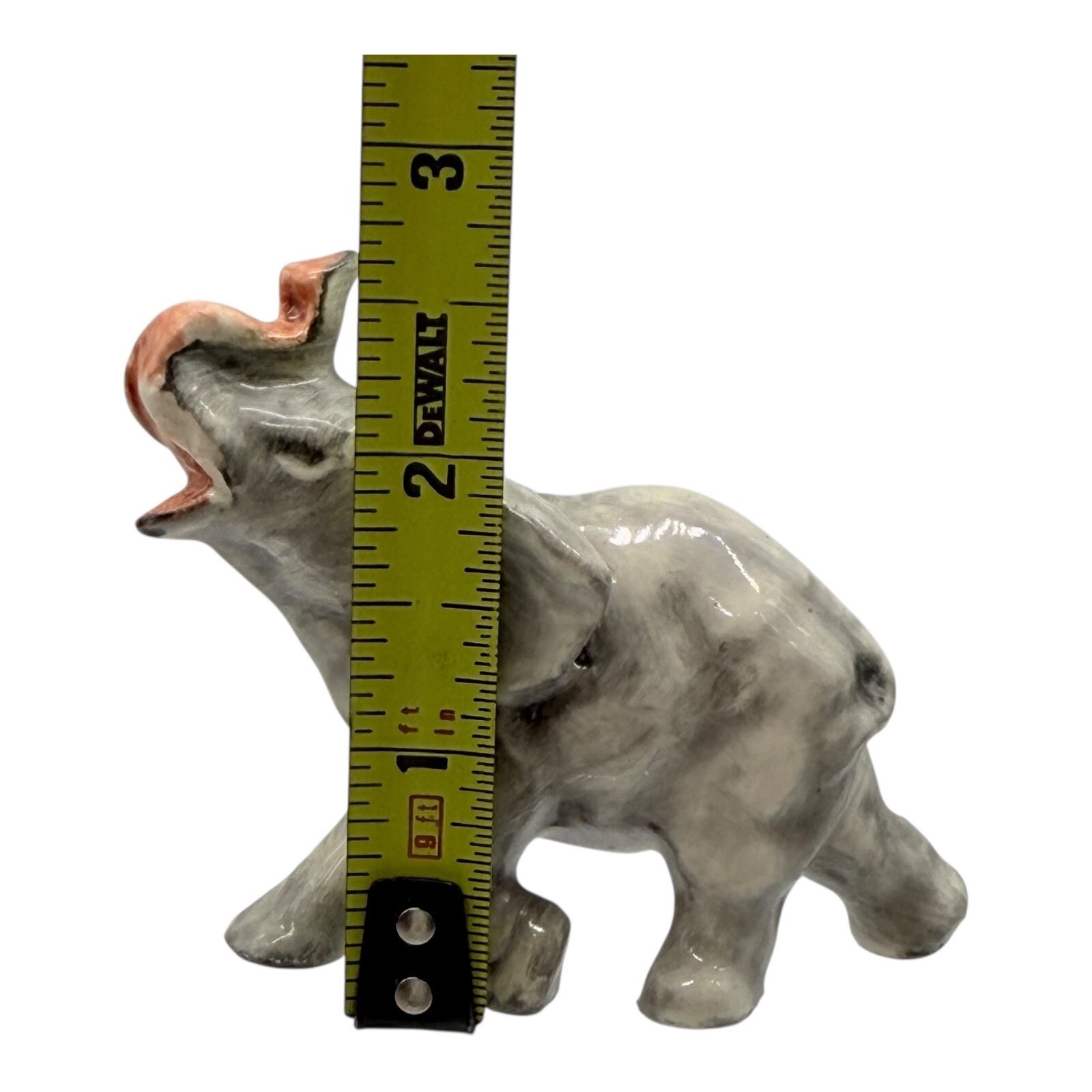 Elephant Figurine Statue Trunk Up Good Luck Decor Animal Vintage Collectible