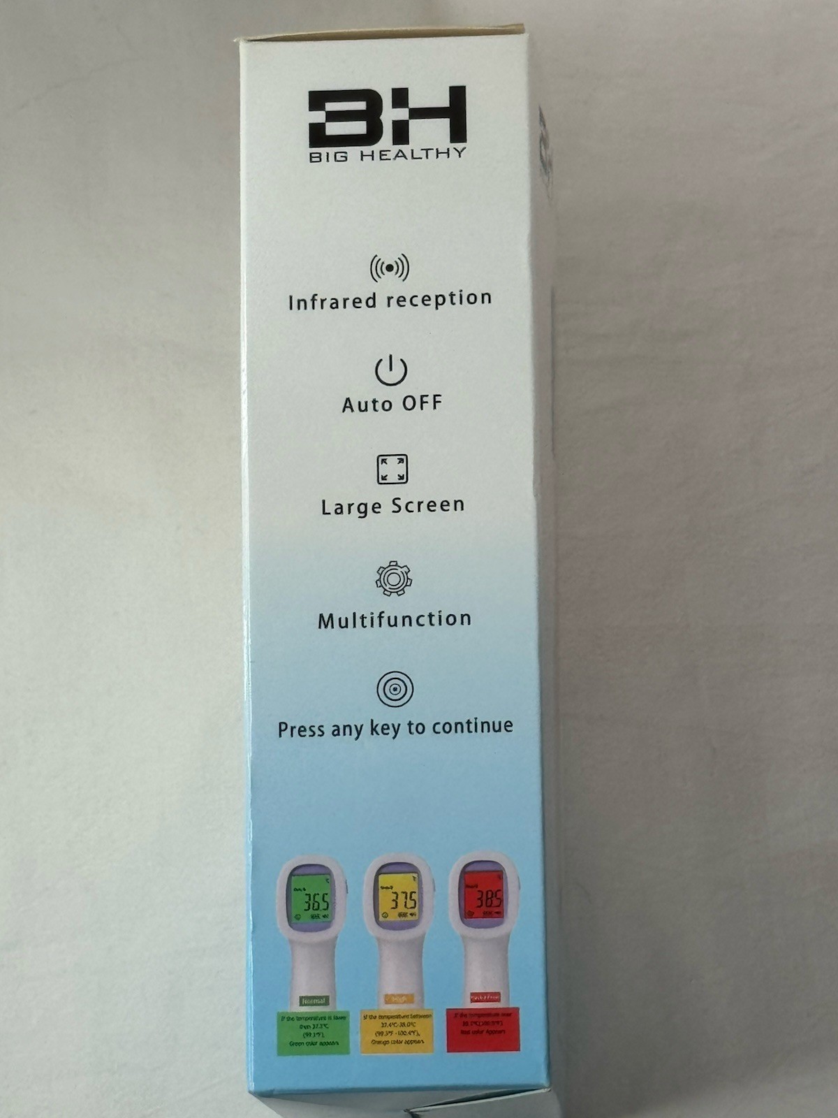 NIB BH Big Healthy Infrared Thermometer No Contact HZK-801