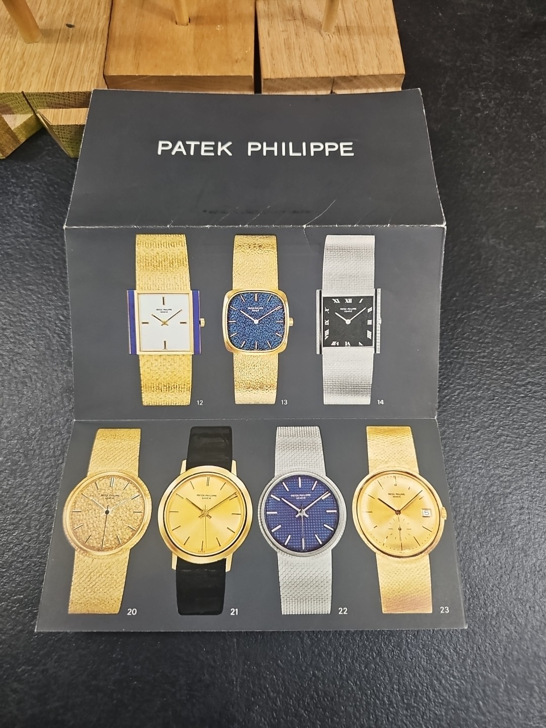 50's 60's Vintage Patek Philippe Vintage Fold Out Color Brochure